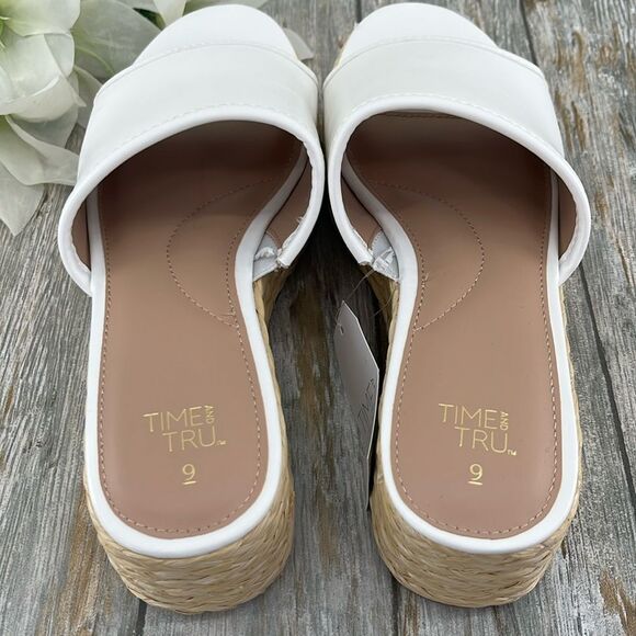 Women's Dressy Raffia Platform Slide Sandals Shies Size 9 - Picture 4 of 12